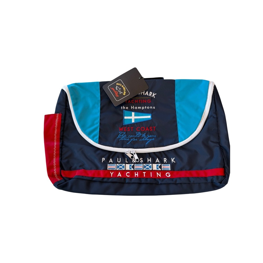 Paul & Shark Yachting Messenger Bag Navy Blue Hamptons West Coast Made in Italy - Picture 10 of 15